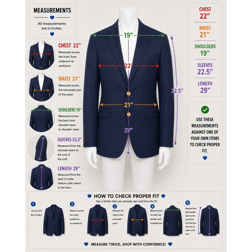 Lauren Ralph‎ Lauren Blazer Mens 42S Navy Blue Excellent Gold Crest Buttons Wool